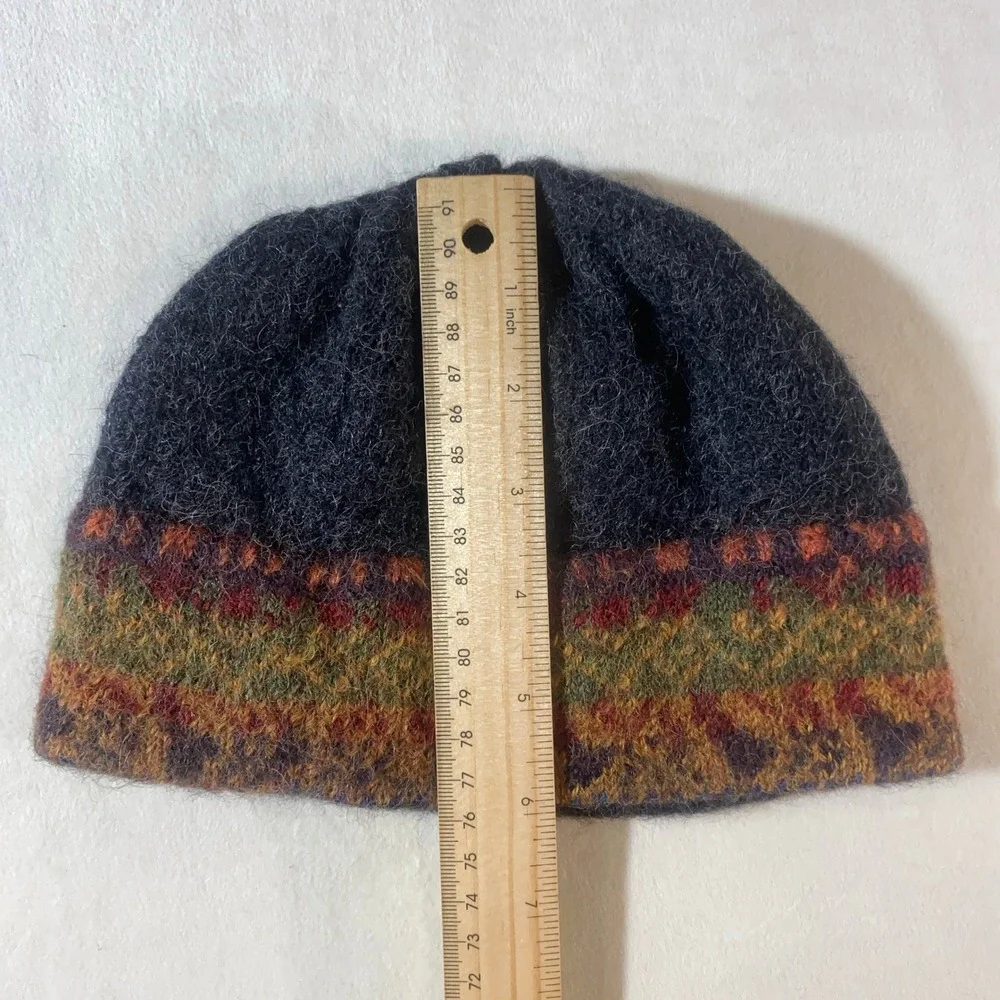 Kids Alpaca Knit Beanie Winter Hat Multicolor Waliki Made in Bolivia
